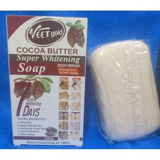 VEET GOLD Cocoa butter Super Whitening Soap anti dark spot-250g