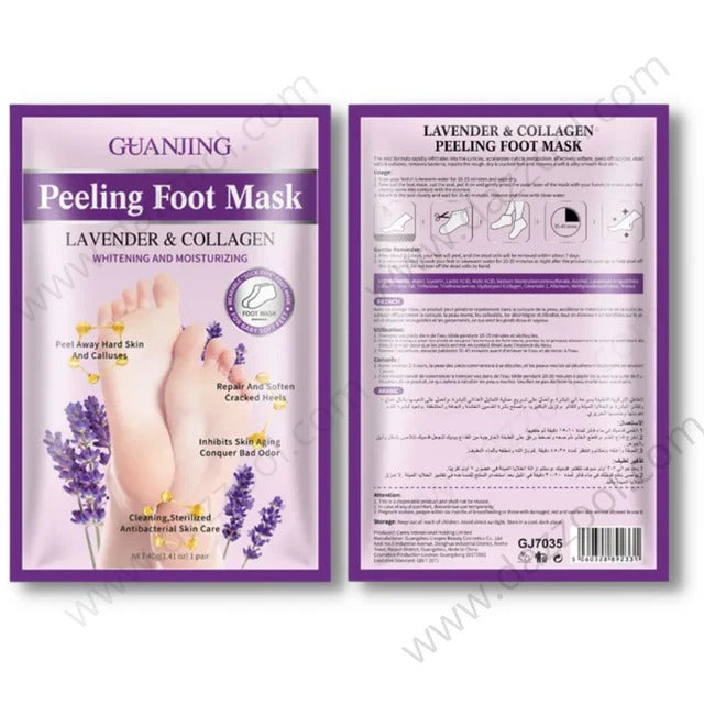 Guanjing Lavender & Collagen Peeling Foot Mask – 40g