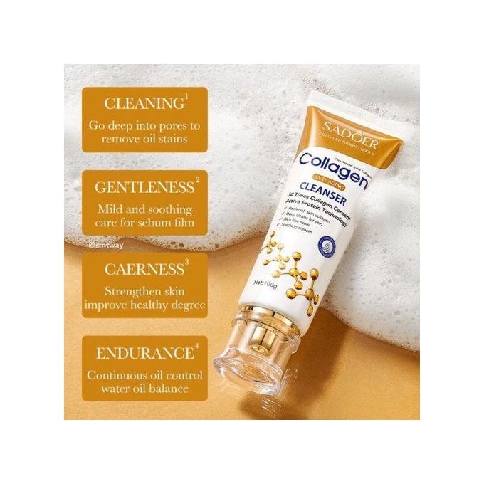 SADOER Collagen Anti‑Aging Face Cleanser – 100 g