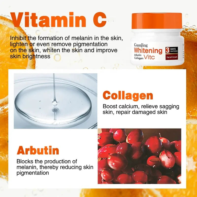 Guanjing Arbutin Collagen Vitamin C Face Whitening Cream – 50g
